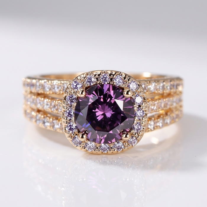 Gold Amethyst Ring