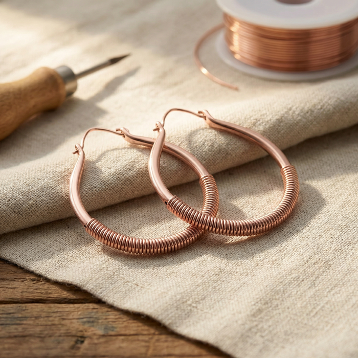 Ovia Copper Jewellery Creek Copper Earrings