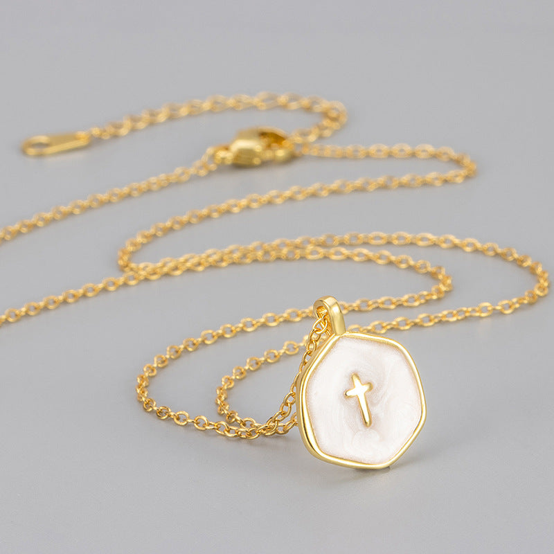 Colorful Enamel Cross Necklace