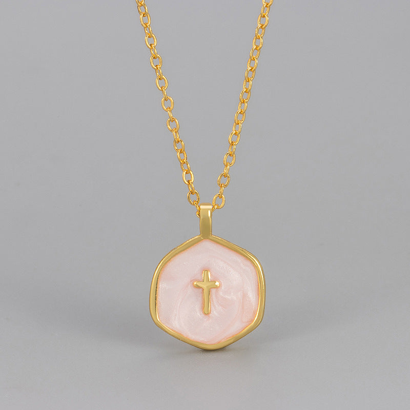 Colorful Enamel Cross Necklace