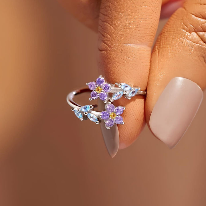 Purple Blue Grace Ring - (Adjustable)
