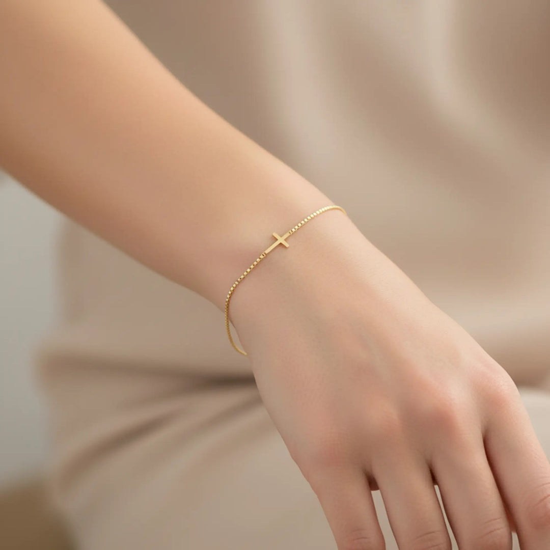 Dainty trendy small titanium steel cross jewelry