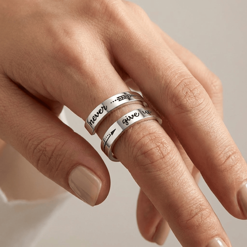 NEVER GIVE UP RING