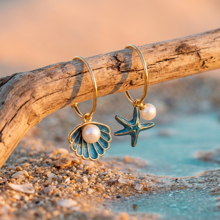 Shell & Star Earrings