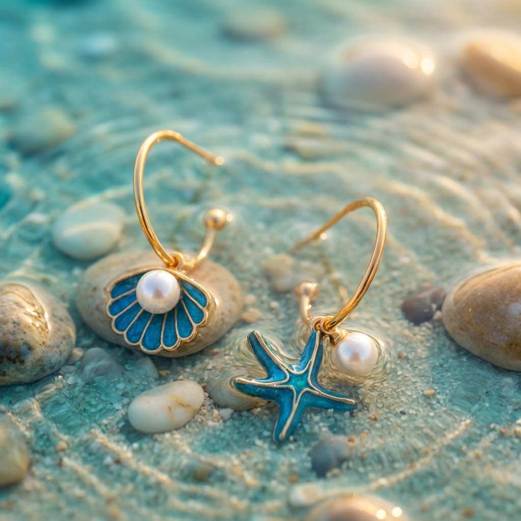 Shell & Star Earrings