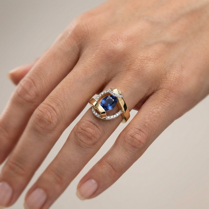 Blue Orbit Ring