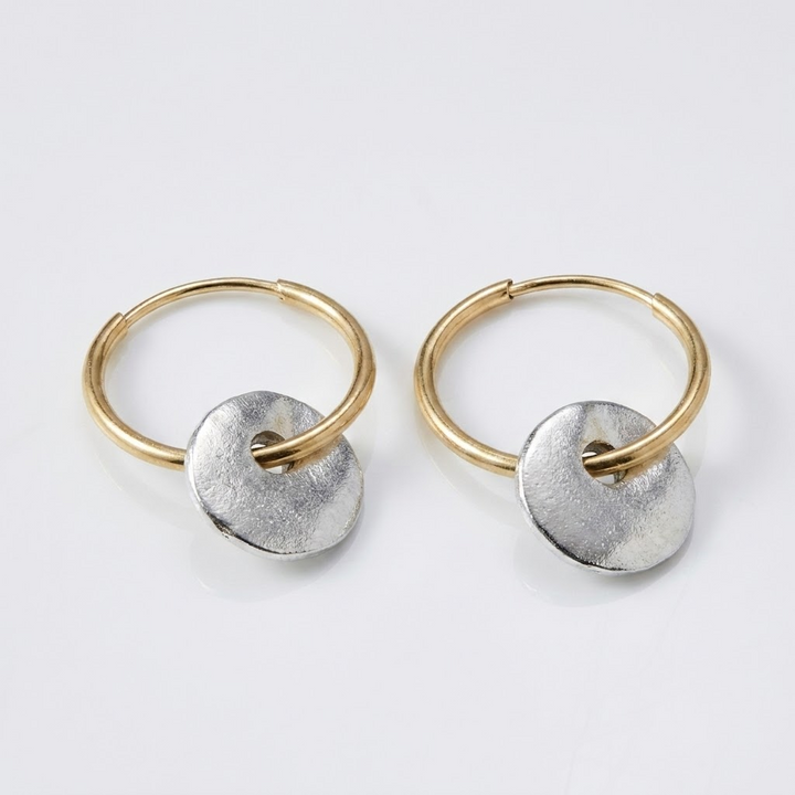 Disc Hoop Earrings