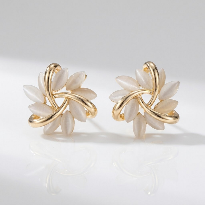 Gold Petal Earrings
