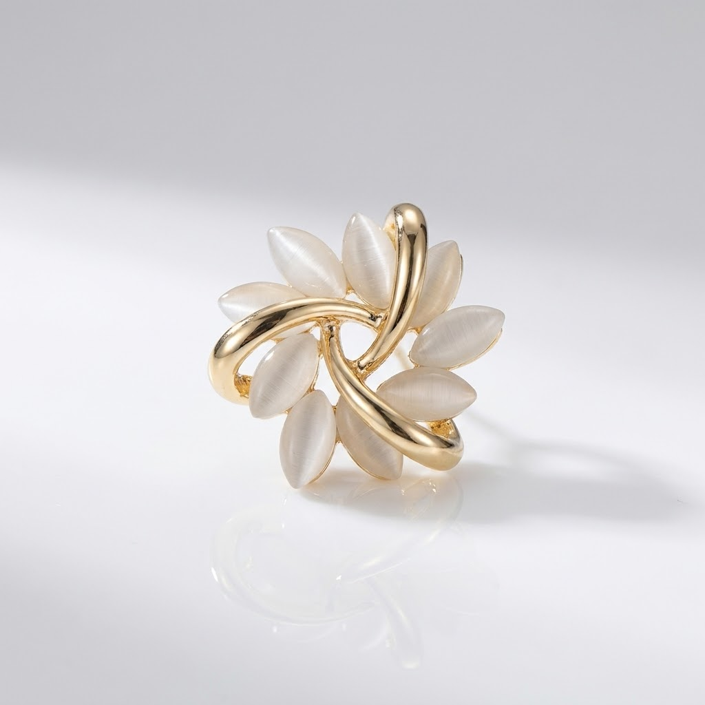 Gold Petal Earrings