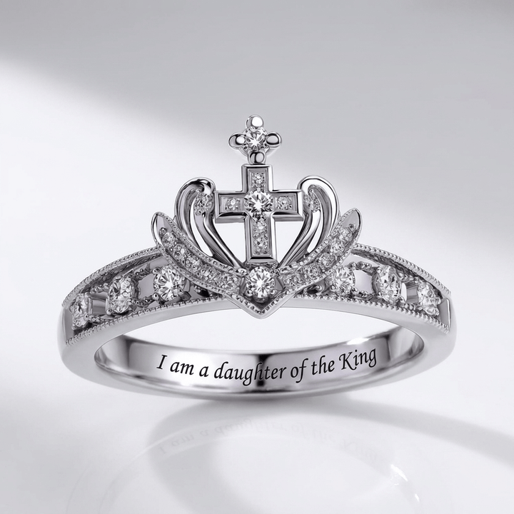 I AM DAUGHTER OF THE KING SILVER RING