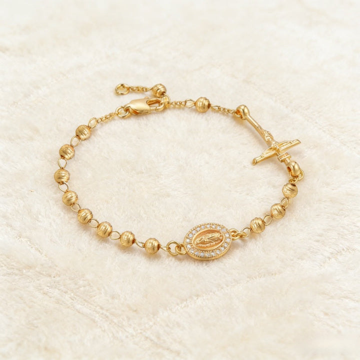 Virgin Mary Rosary Cross Bracelet Gift