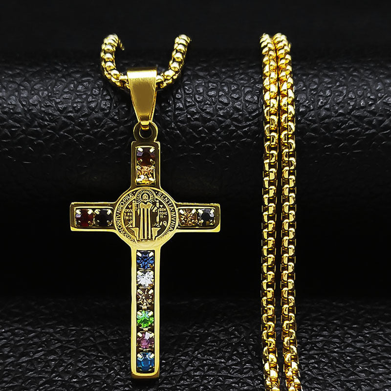 Men's Titanium Steel Cross Necklace