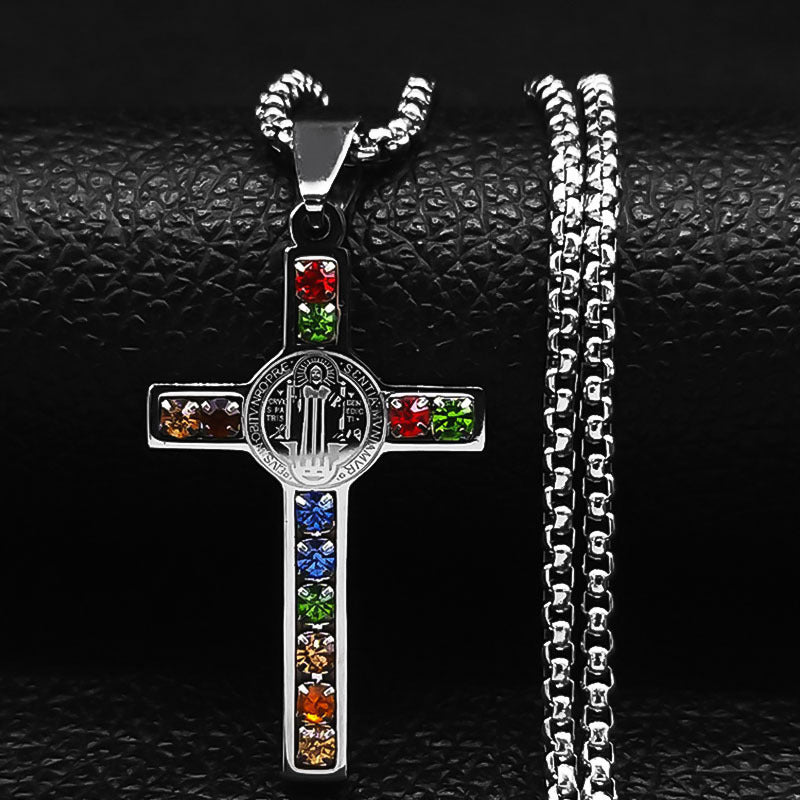 Men's Titanium Steel Cross Necklace