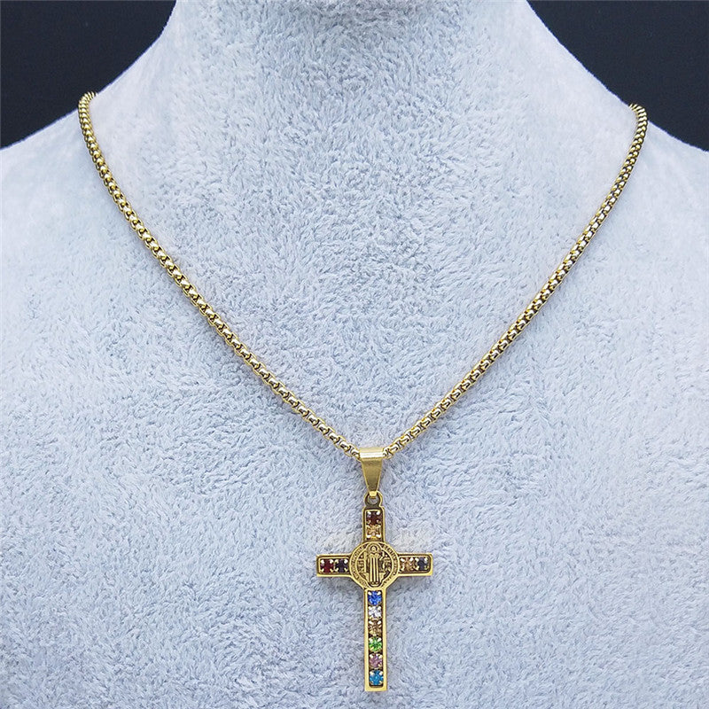 Men's Titanium Steel Cross Necklace