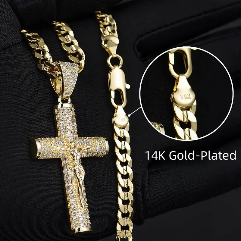Cuban Figaro Cross Necklace DailyWear