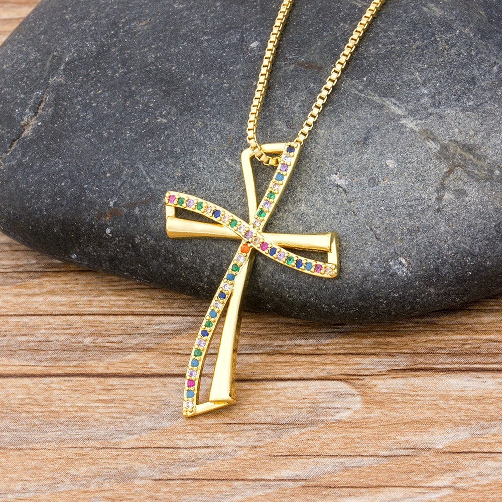 COLORFUL ZIRCON GEMSTONE NECKLACE
