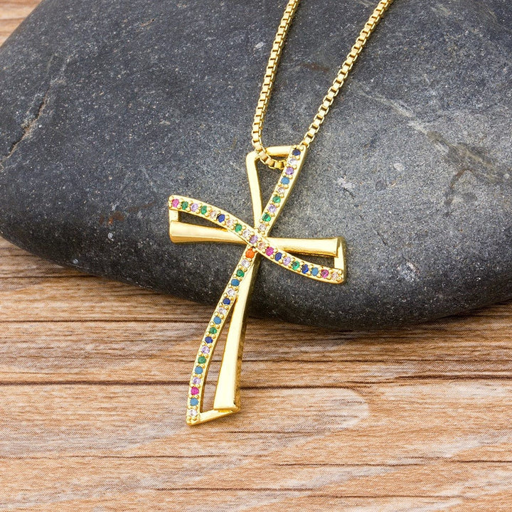 COLORFUL ZIRCON GEMSTONE NECKLACE