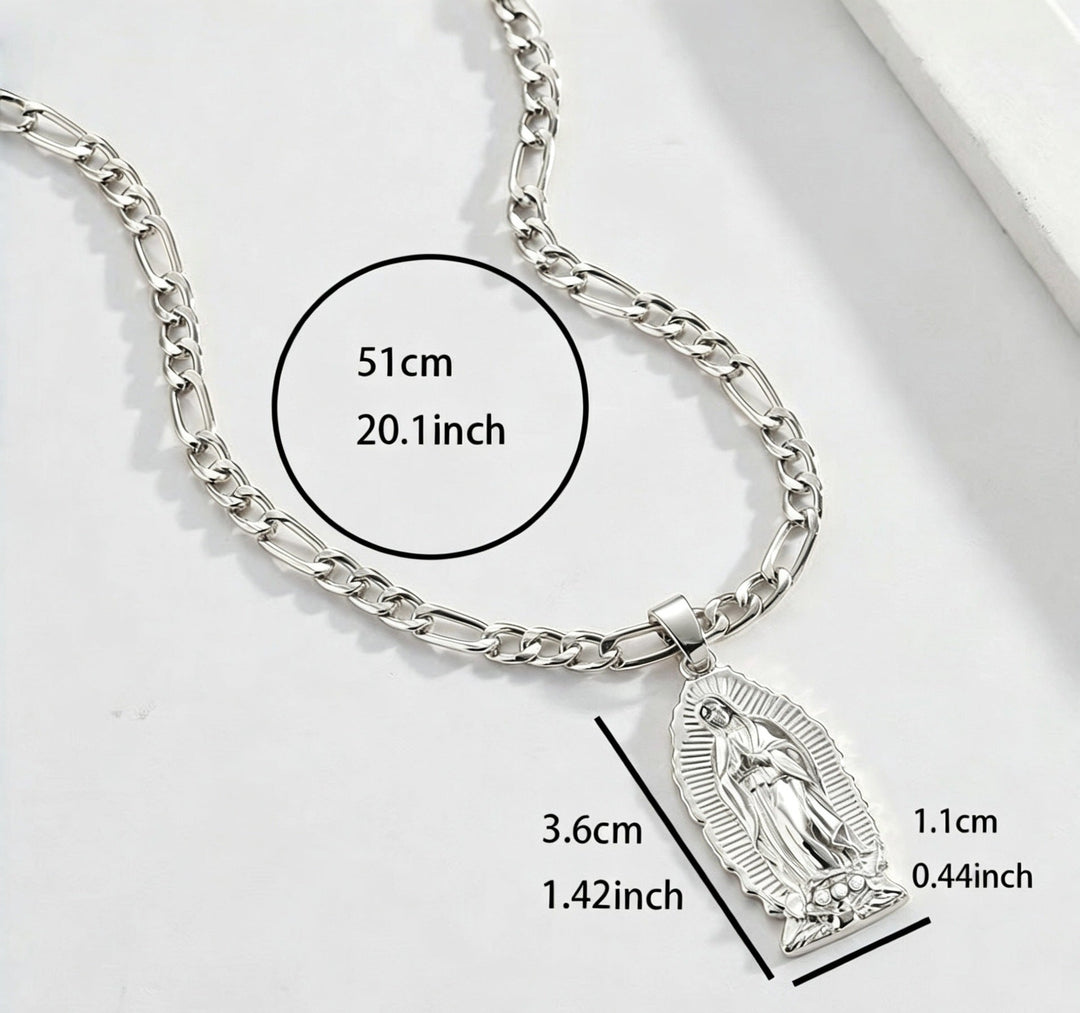 Virgin Mary Faith Pendant Necklace