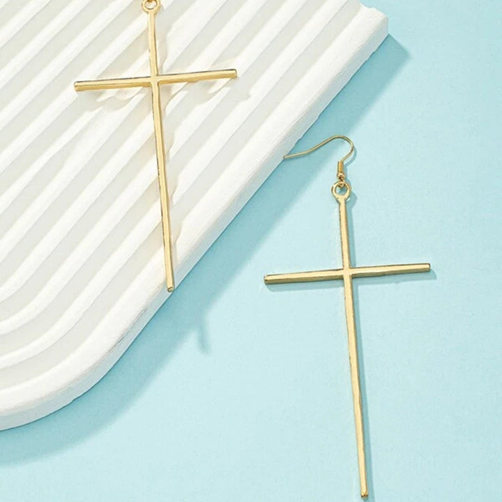 Luxury Cross Pendant Earrings