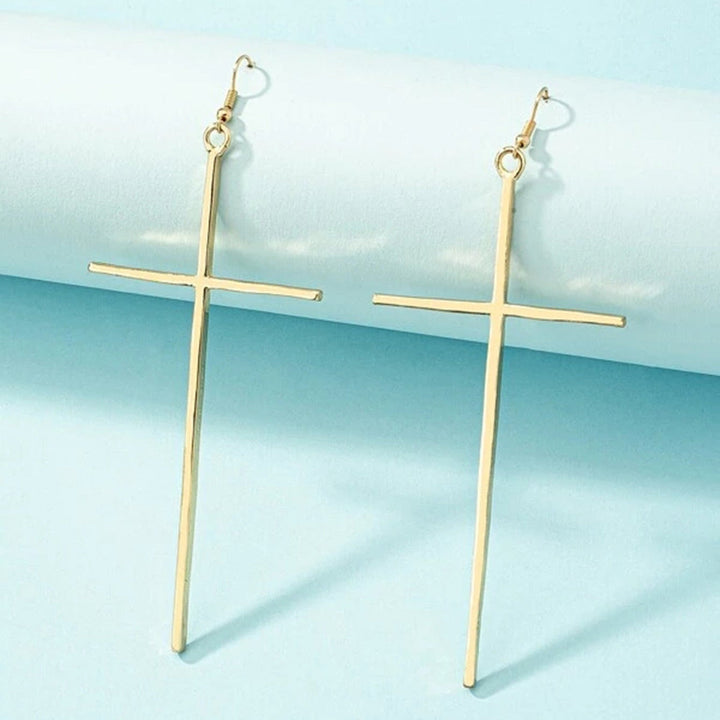 Luxury Cross Pendant Earrings