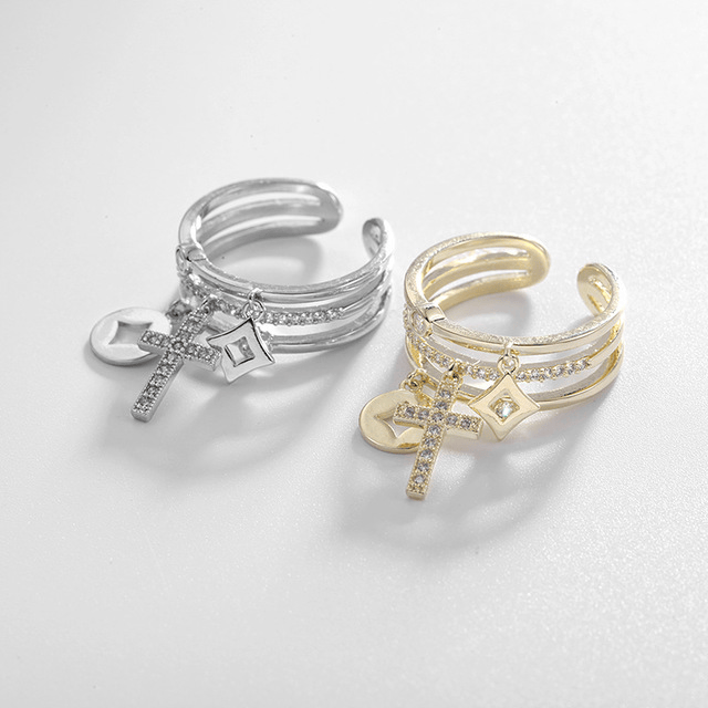 BLESSED LAYERS SILVER RING - (ADJUSTABLE)