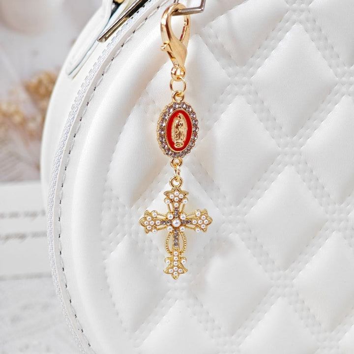 Virgin Mary Cross Rhinestone Bag DIY Charms