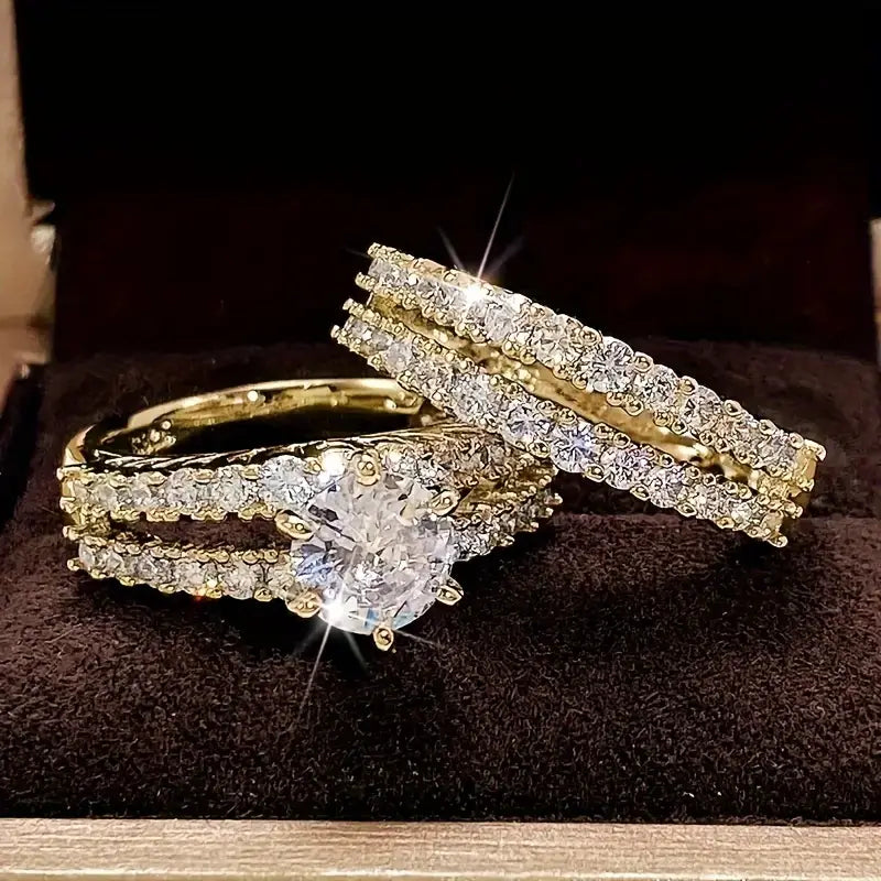 Gold Stacked Ring Set