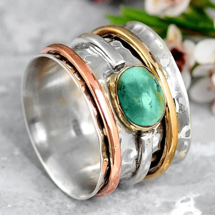 Silver, Gold and Rose Gold Bezel Accent Ring