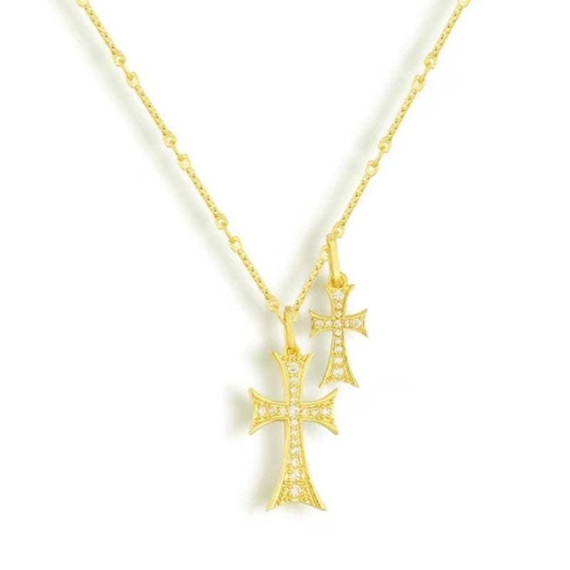Sparkling Crystal Cross Necklace
