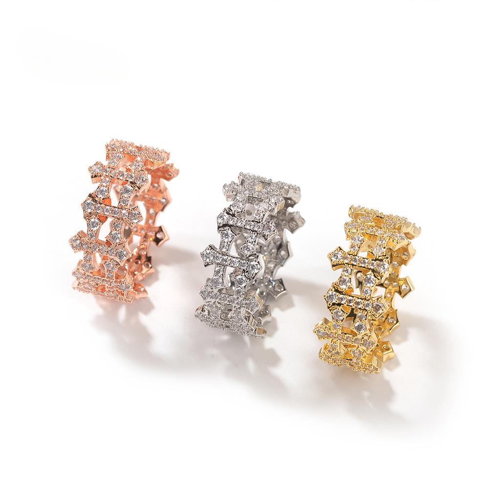 Zircon Cross Shaped Ring