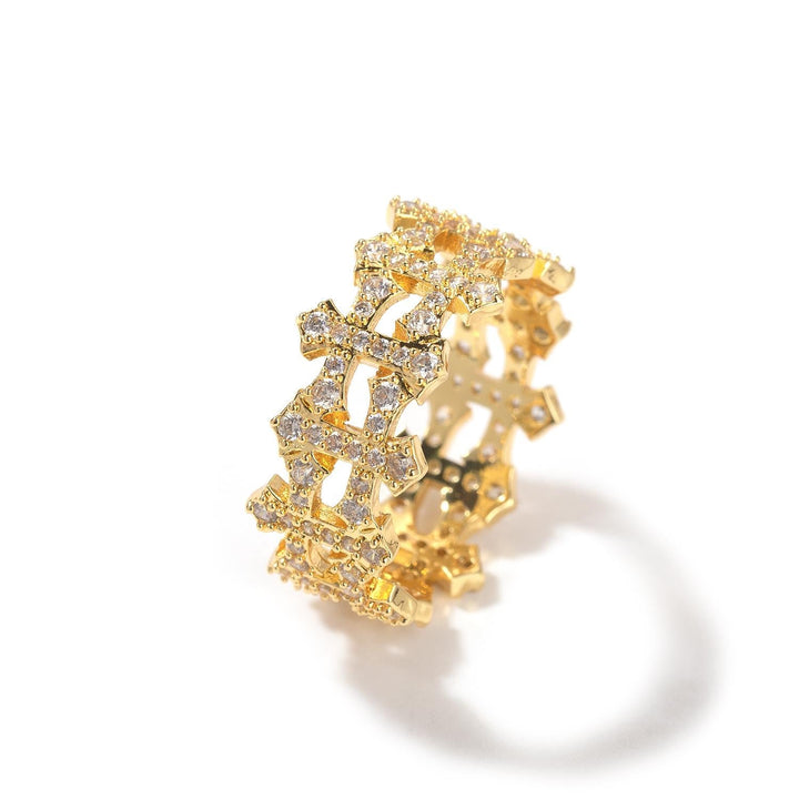 Zircon Cross Shaped Ring