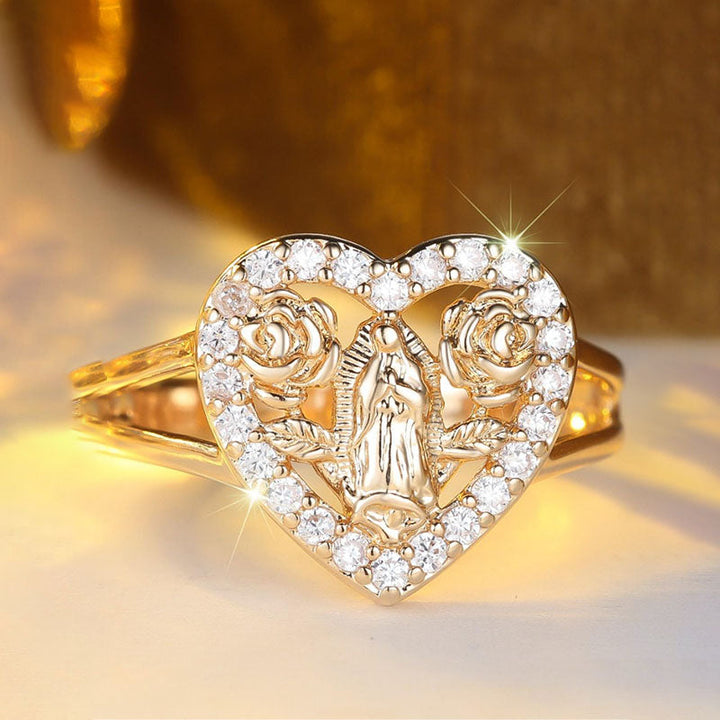 Virgin Mary Heart Ring
