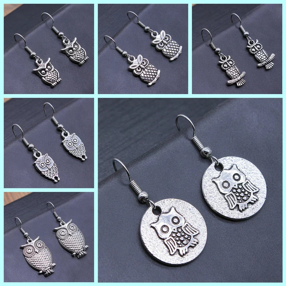 Vintage Owl Bohemian Dangle Earrings