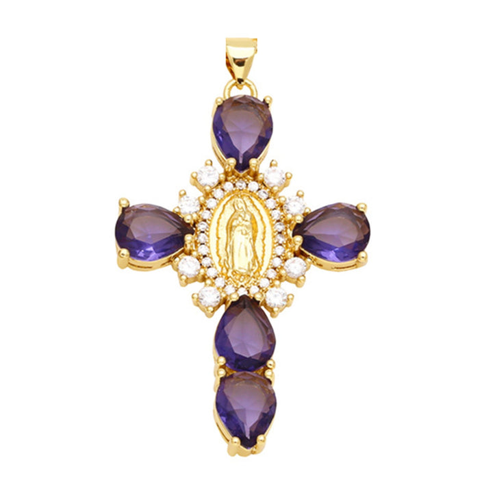 Virgin Mary Cross Necklace with Unique