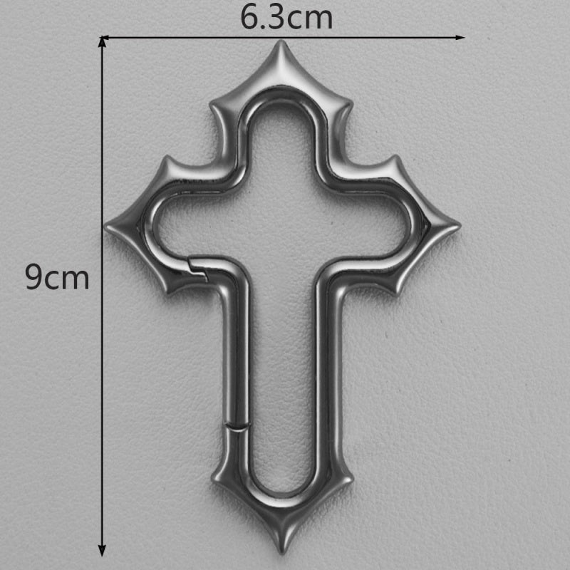 Gothic Cross Carabiner Keychain