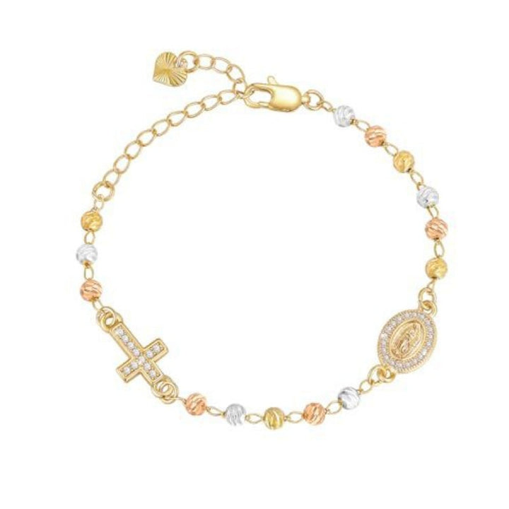 Virgin Mary Rosary Cross Bracelet Gift