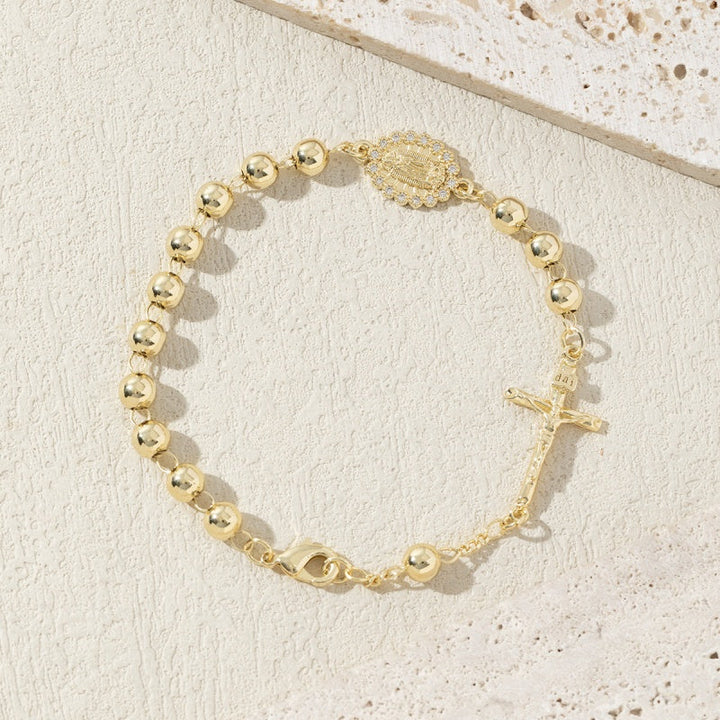 Virgin Mary Rosary Cross Bracelet Gift