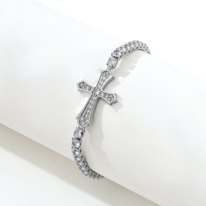 Blingy Cross Tennis Bracelet