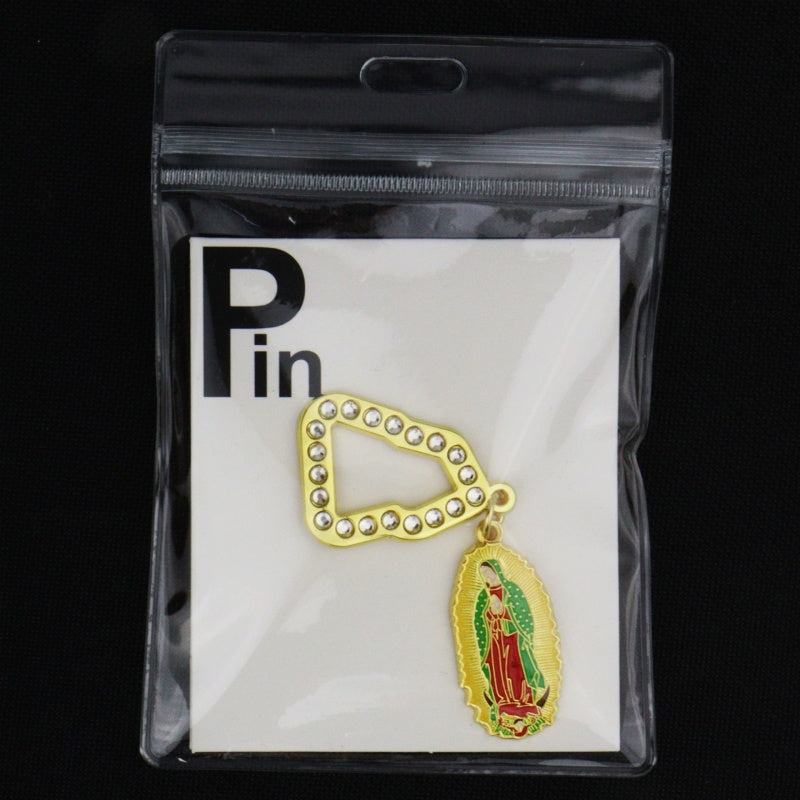 Virgin Mary Metal Hat Pin Enamel Style