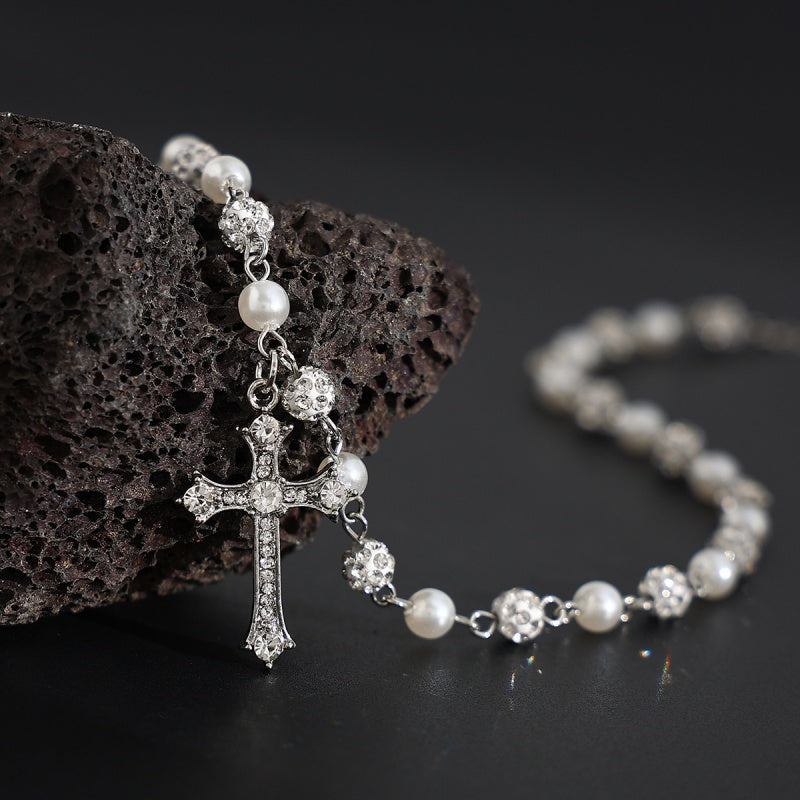 Cool Pearl Cross Necklace Jewelry