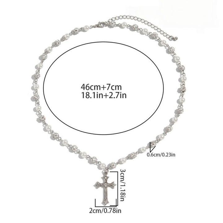 Holy Pearl Cross Necklace Jewelry