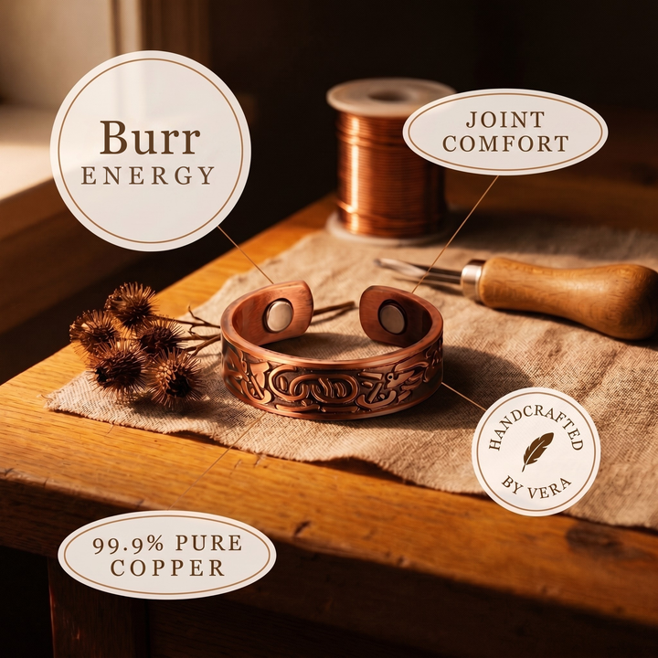 Ovia Copper Jewellery Burr Copper Ring