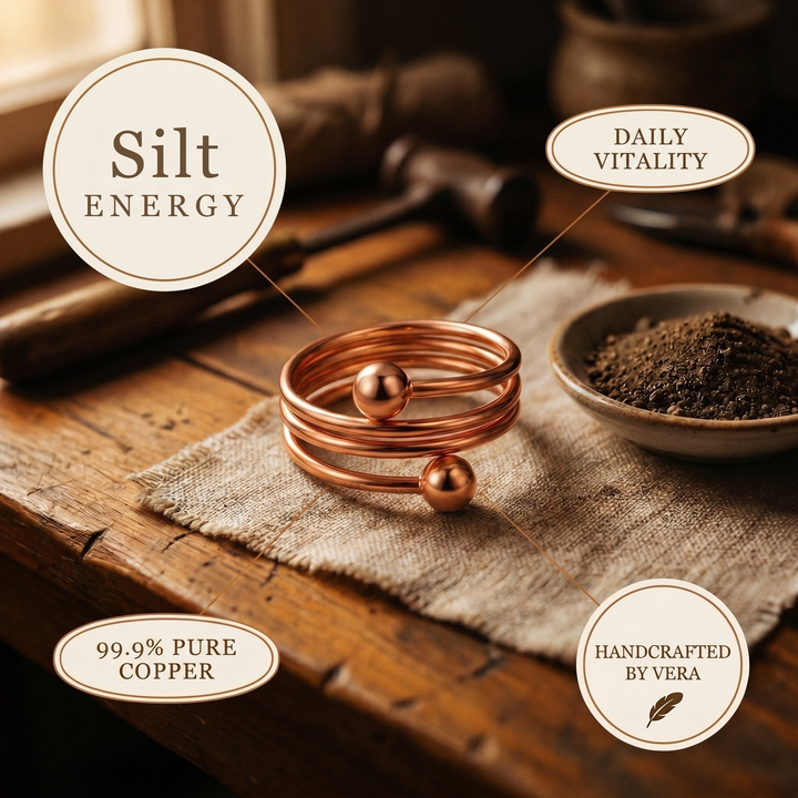 Ovia Copper Jewellery Silt Copper Ring