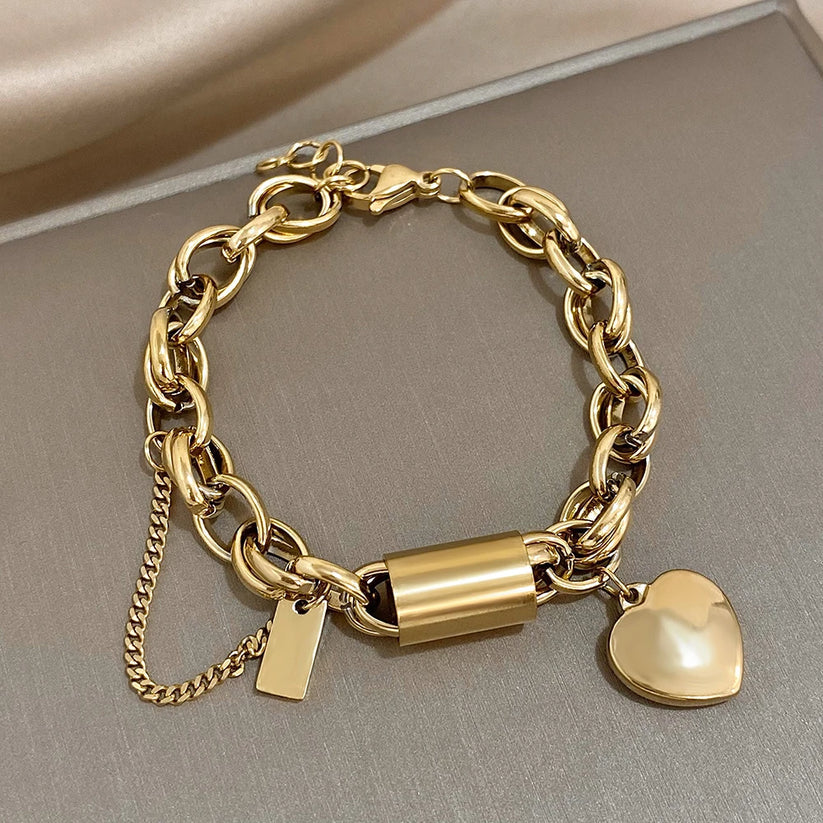 Thick Gold Bracelet