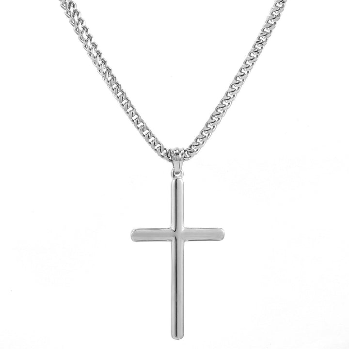 Titanium Steel Cross Necklace Unisex