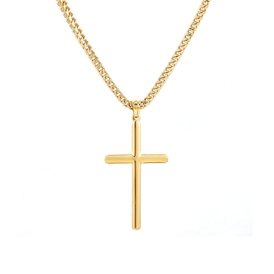 Titanium Steel Cross Necklace Unisex