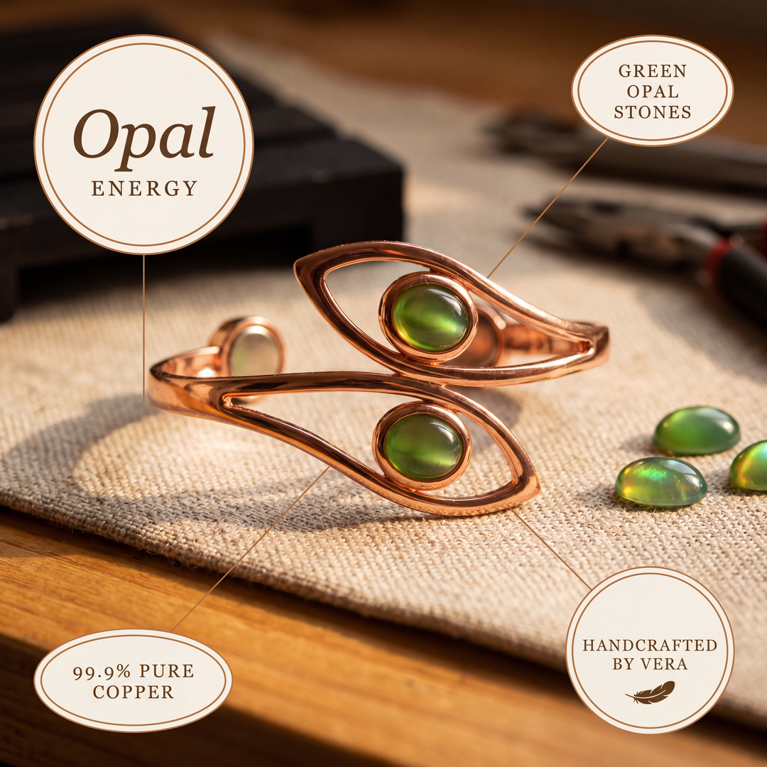 Ovia Copper Jewellery Opal Copper Bracelet