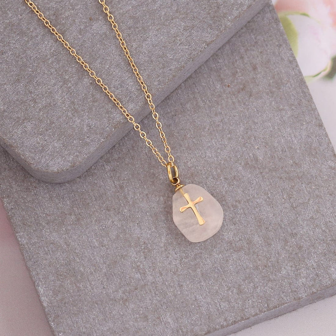 NATURAL STONE FAITH NECKLACE