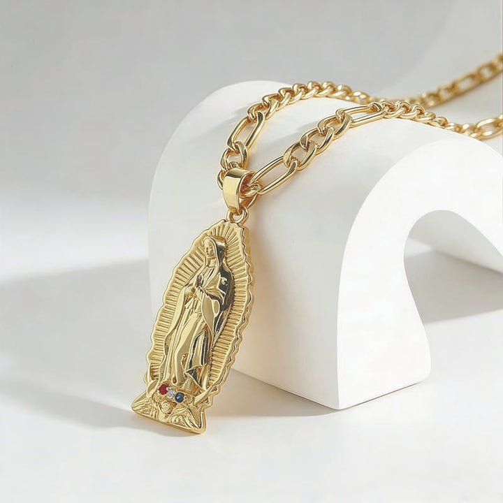 Virgin Mary Faith Pendant Necklace