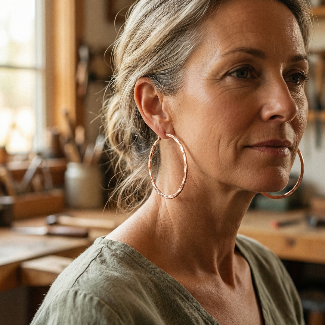 Ovia Copper Jewellery Willow Copper Earrings